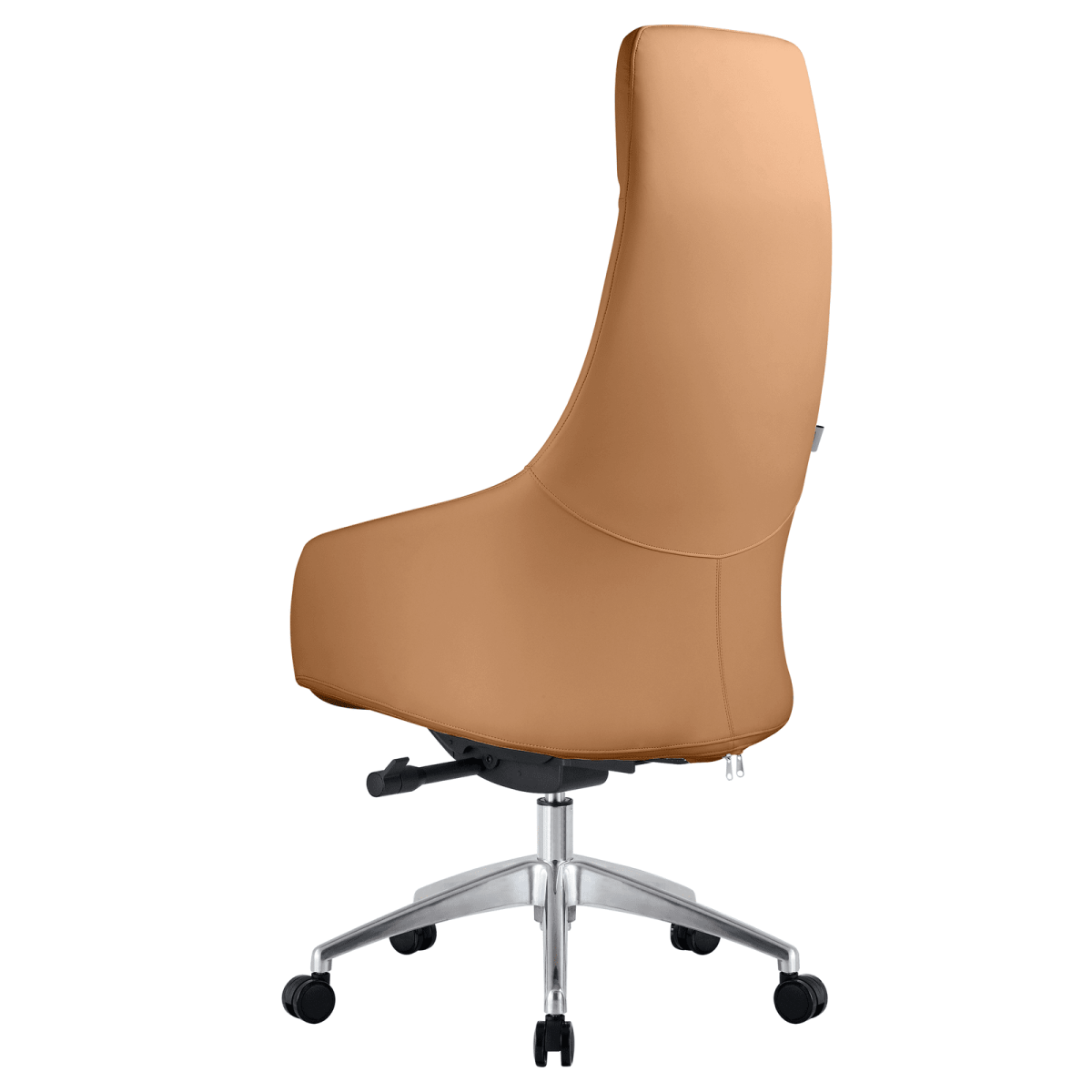 Celeste High - Back Office Chair in Upholstered Leather and Iron Base with Swivel and Tilt