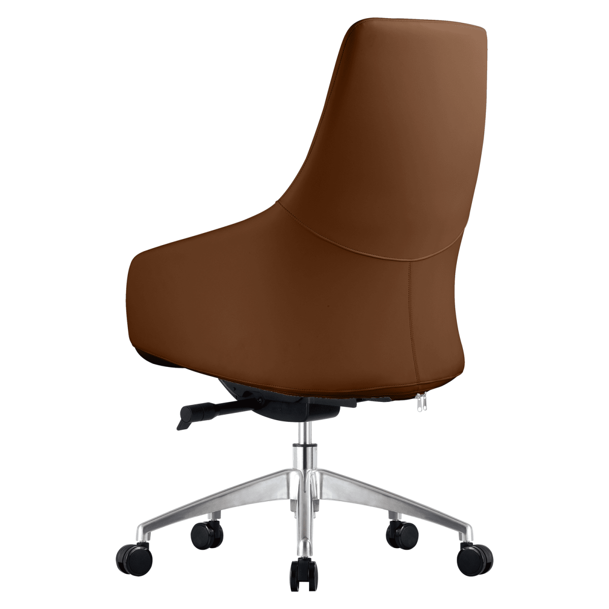 Celeste Office Chair in Upholstered Leather with Swivel and Tilt Waterfall Seat Design