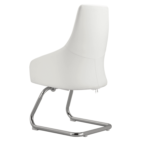 Celeste Leather Conference Office Chair with Upholstered Seat and Armrest