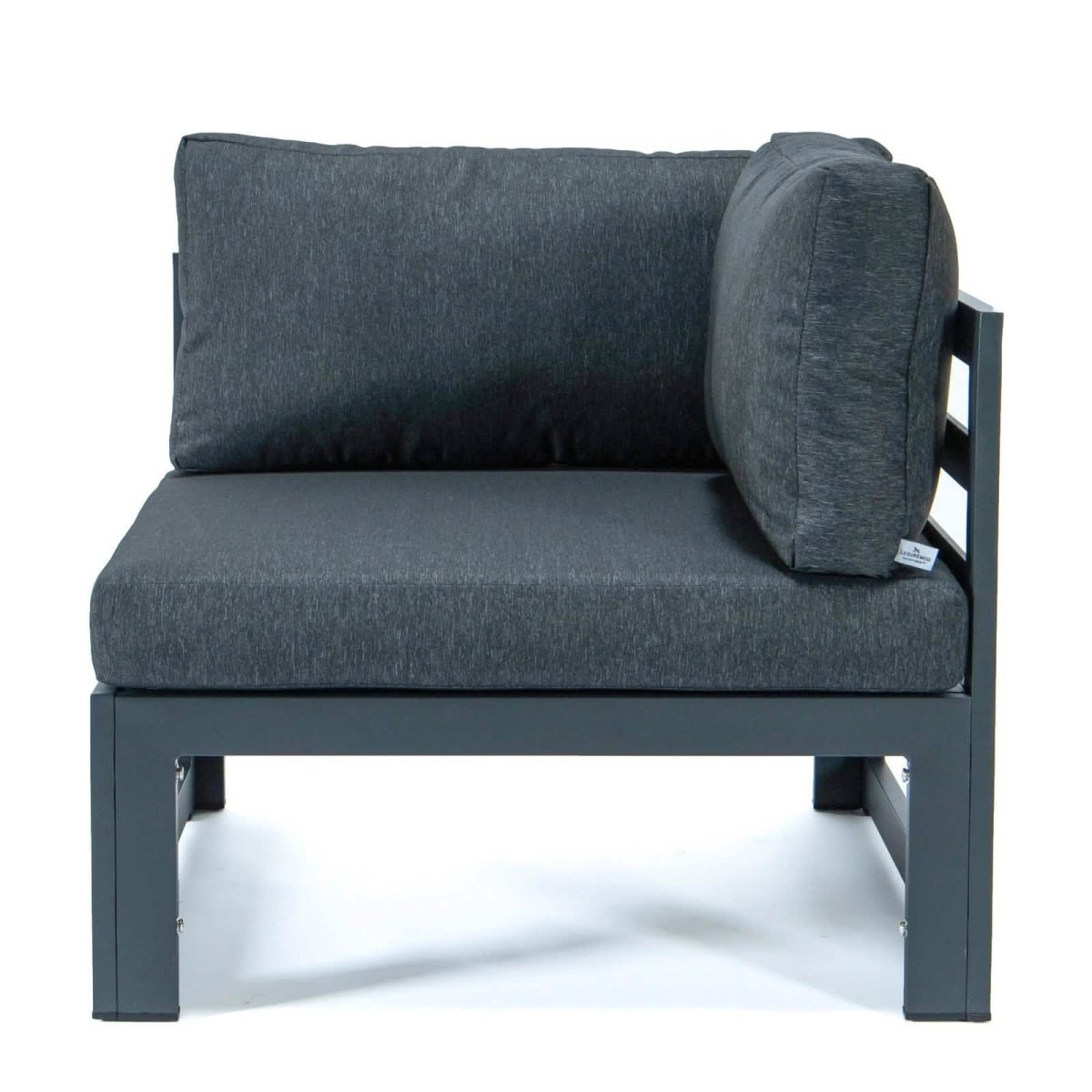 Chelsea 4 - Piece Sectional Loveseat Set Black Aluminum with Cushions