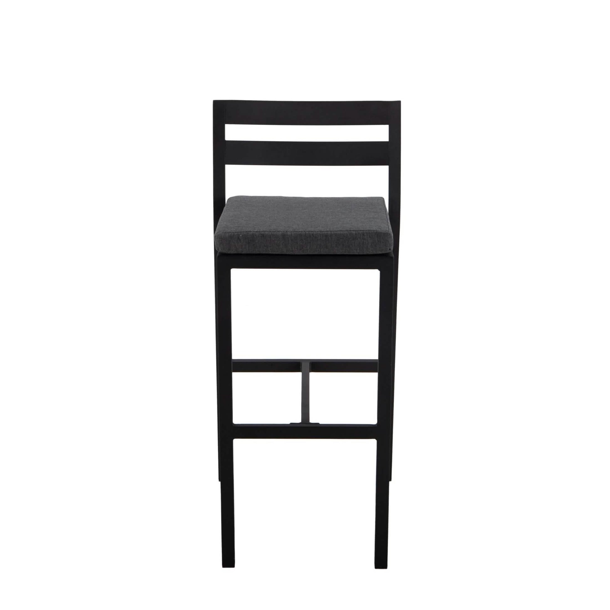 Chelsea 5-Piece Patio Bar Set: Aluminum Fire Pit Table with Tank Holder & 4 Barstools with Cushions Dining Set Leisuremod