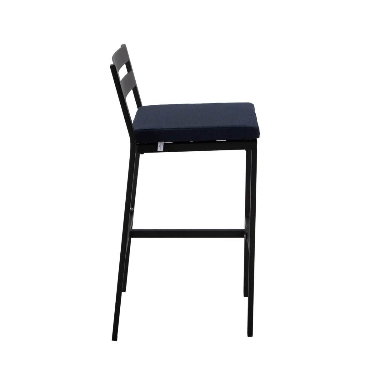 Chelsea 5-Piece Patio Bar Set: Aluminum Fire Pit Table with Tank Holder & 4 Barstools with Cushions Dining Set Leisuremod