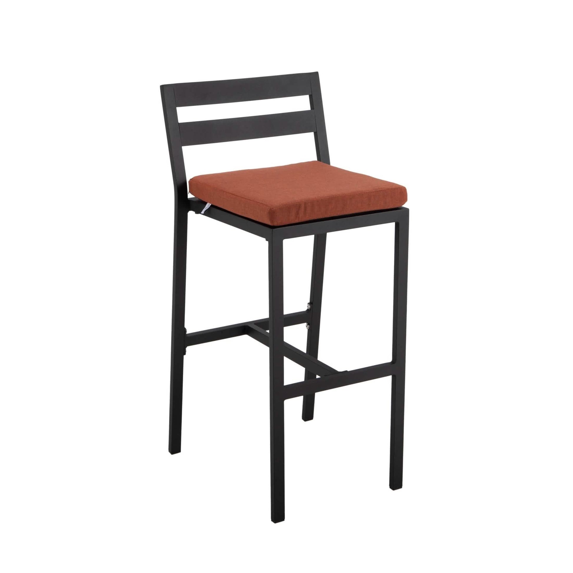 Chelsea 5-Piece Patio Bar Set: Aluminum Fire Pit Table with Tank Holder & 4 Barstools with Cushions Dining Set Leisuremod