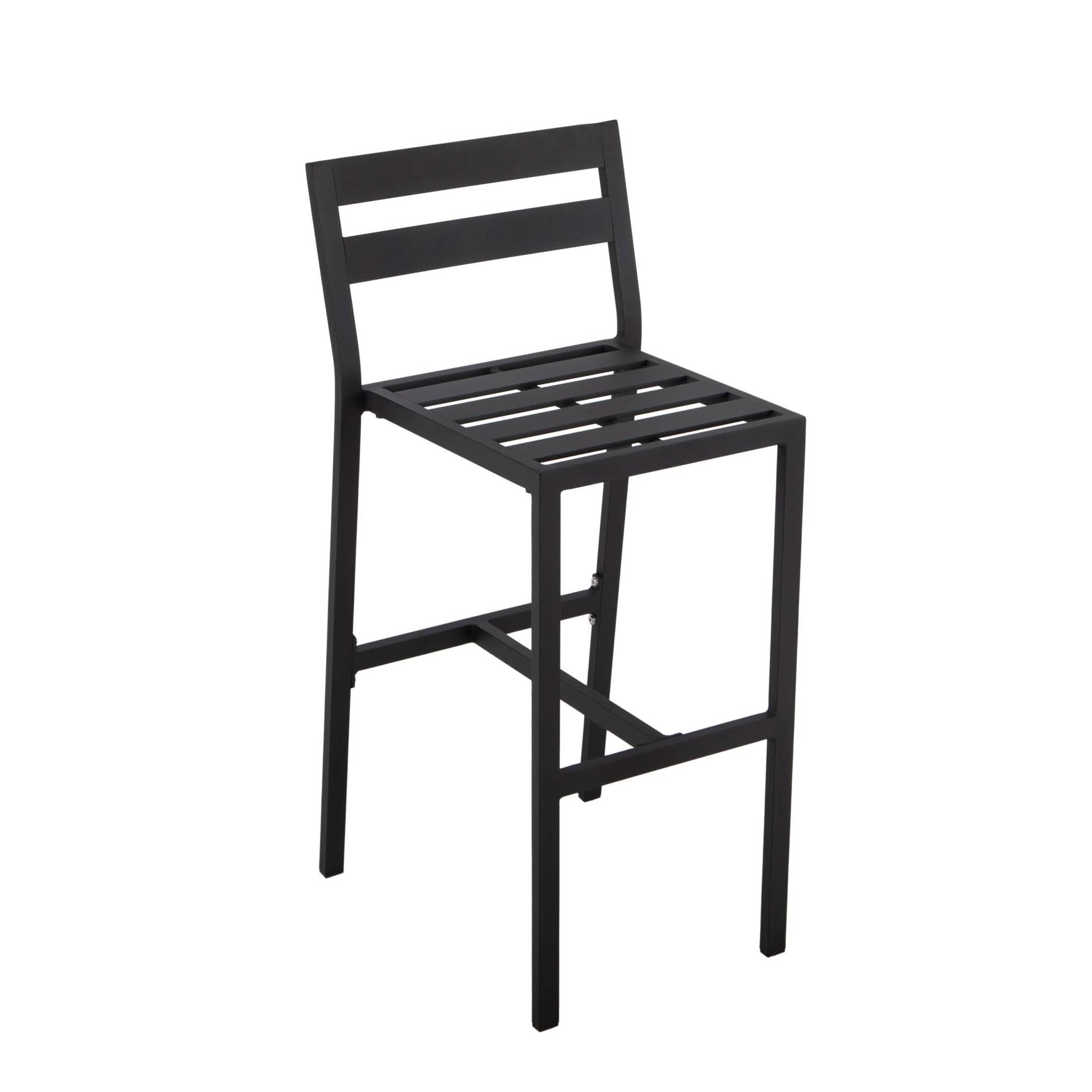 Chelsea 5-Piece Patio Bar Set: Aluminum Fire Pit Table with Tank Holder & 4 Barstools with Cushions Dining Set Leisuremod