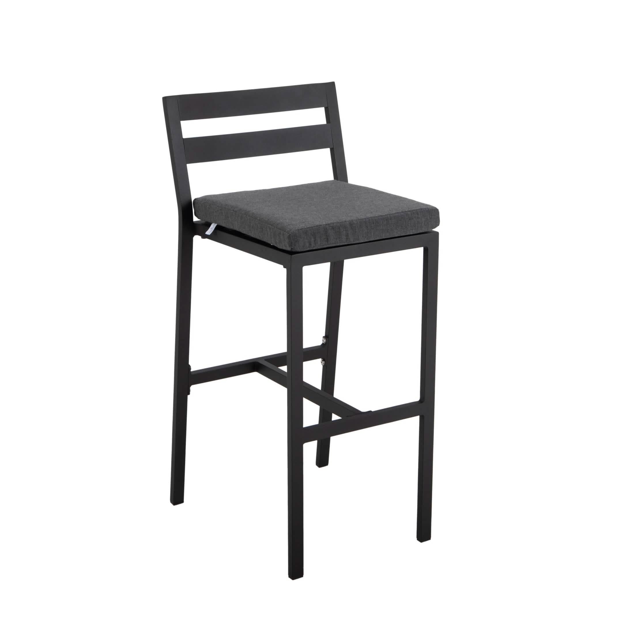 Chelsea 5-Piece Patio Bar Set: Aluminum Fire Pit Table with Tank Holder & 4 Barstools with Cushions Dining Set Leisuremod