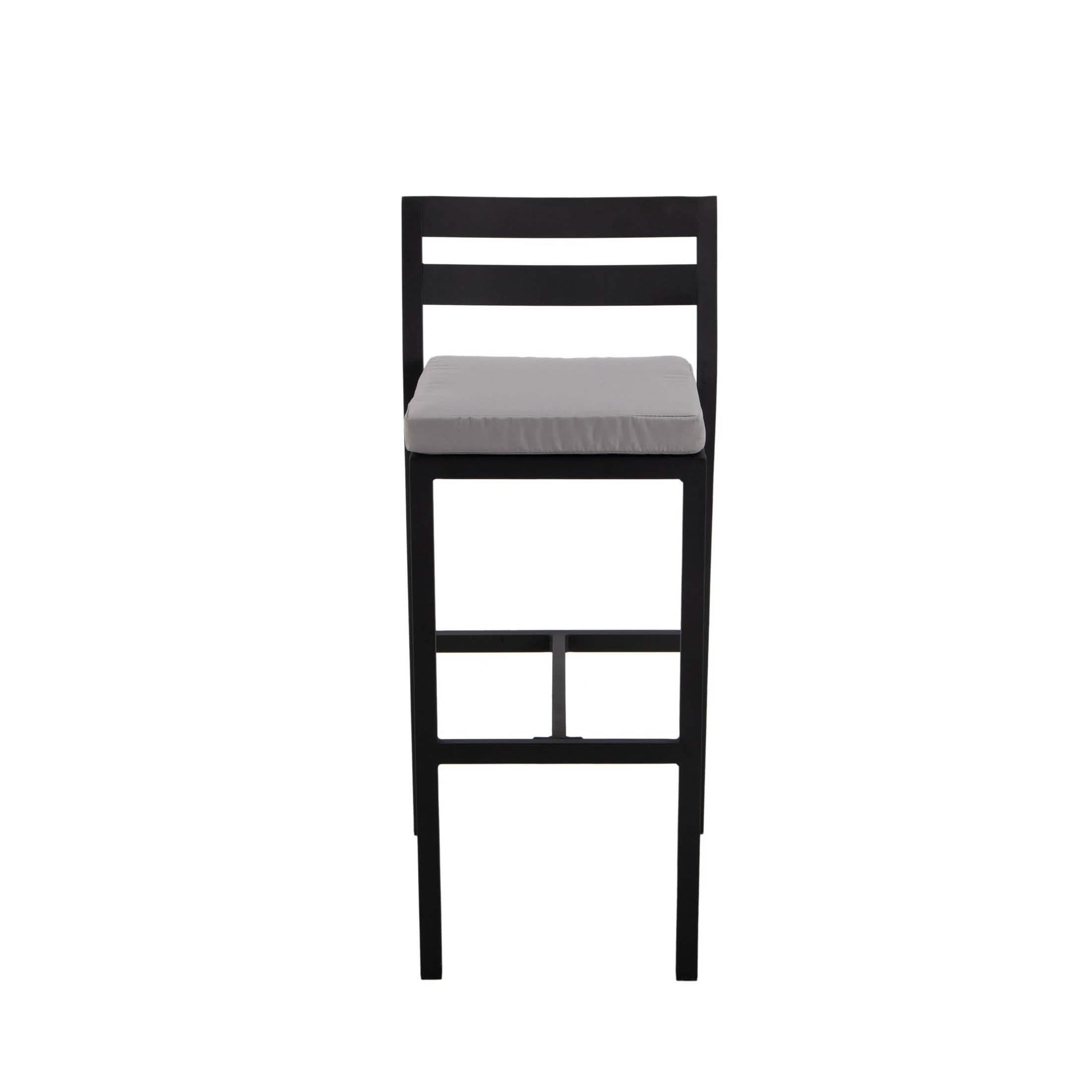 Chelsea 5-Piece Patio Bar Set: Aluminum Fire Pit Table with Tank Holder & 4 Barstools with Cushions Dining Set Leisuremod