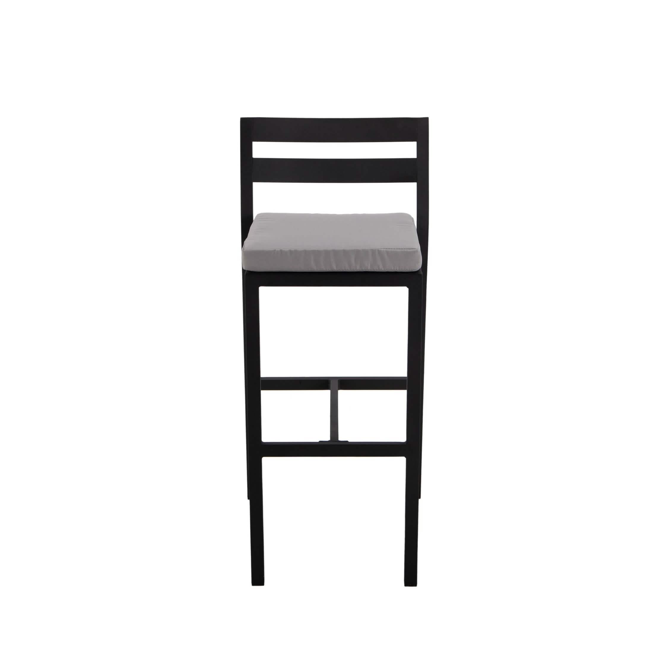 Chelsea 5-Piece Patio Bar Set: Aluminum Fire Pit Table with Tank Holder & 4 Barstools with Cushions Dining Set Leisuremod