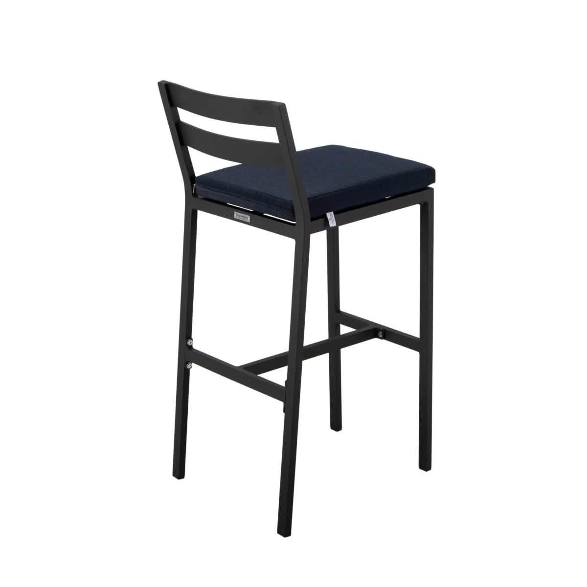 Chelsea 5-Piece Patio Bar Set: Aluminum Fire Pit Table with Tank Holder & 4 Barstools with Cushions Dining Set Leisuremod