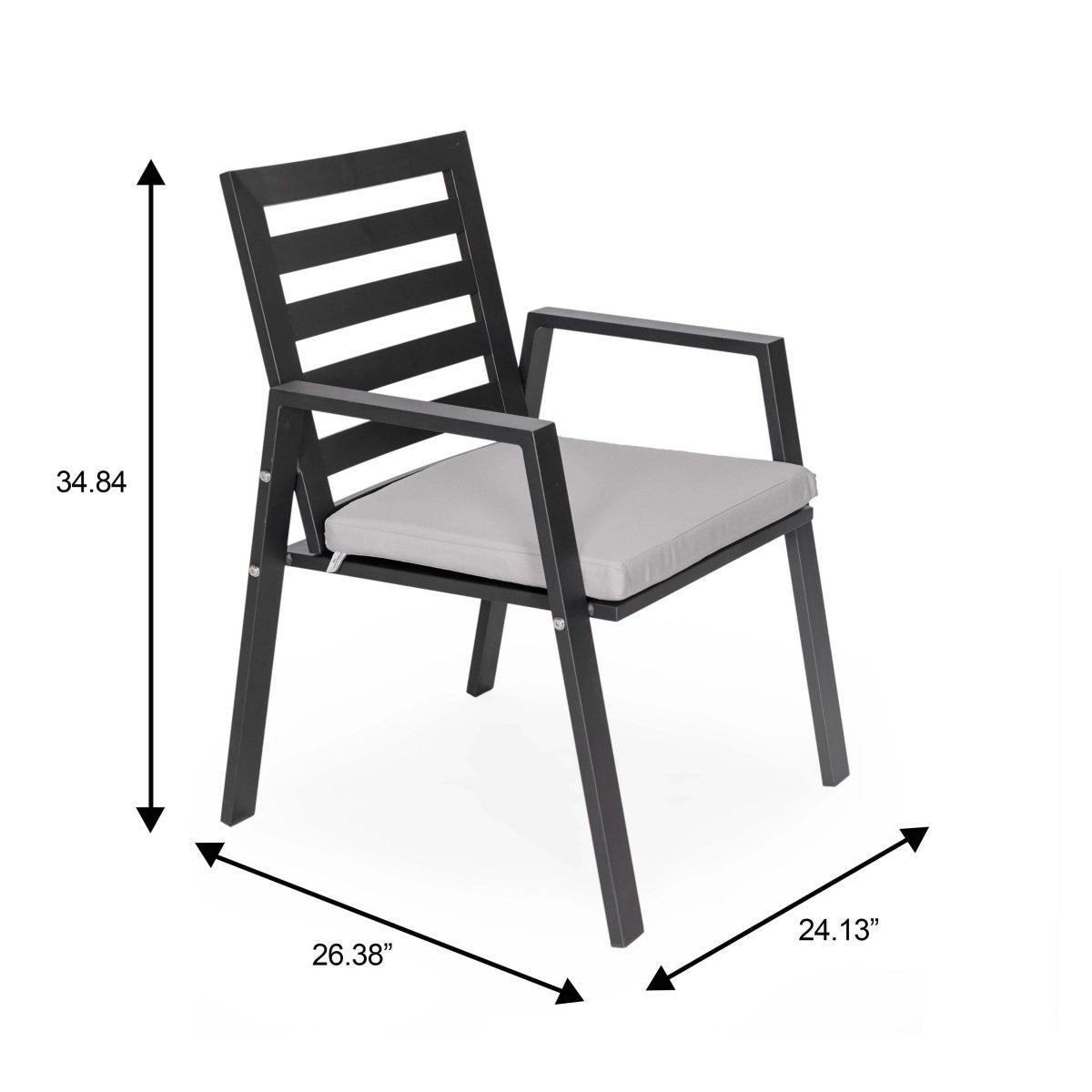 Chelsea 5 - Piece Patio Dining Set with 48" Round Aluminum Dining Table and 4 Dining Armchair