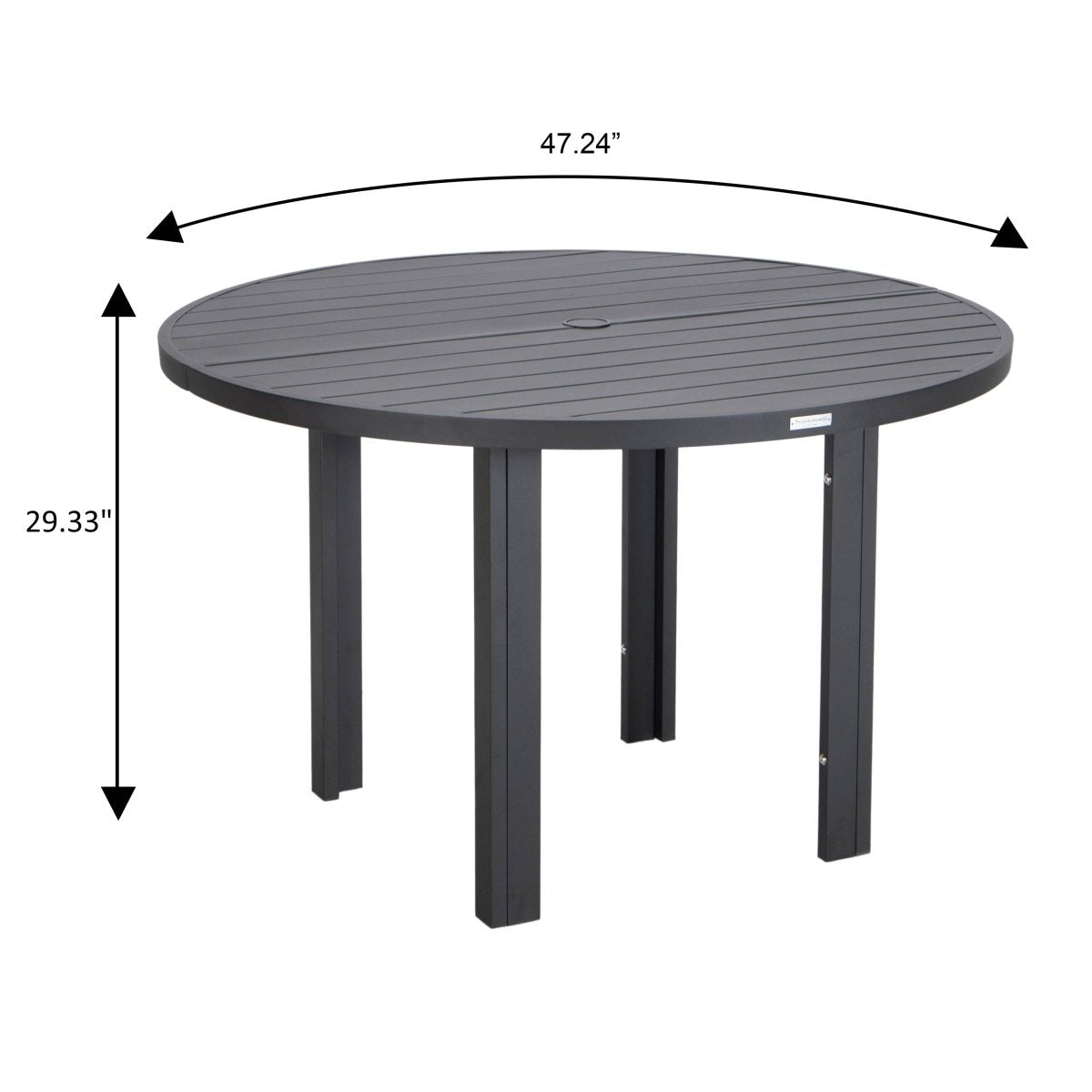 Chelsea 5 - Piece Patio Dining Set with 48" Round Aluminum Dining Table and 4 Dining Armchair