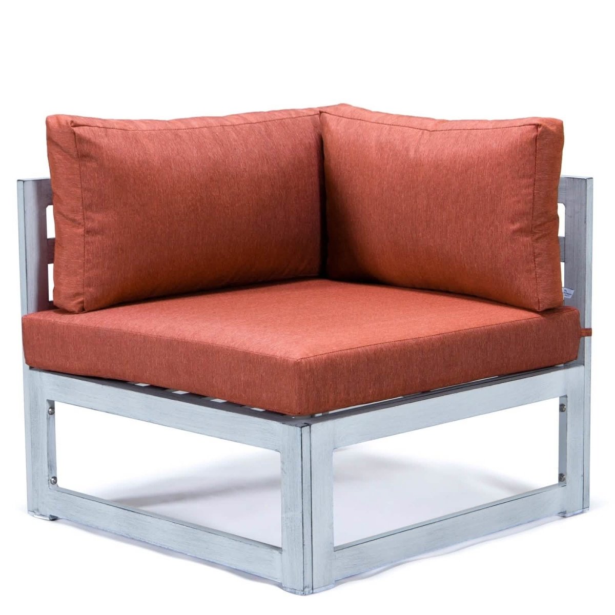 Chelsea 6 - Piece Patio Sectional In Weathered Grey Aluminum With Cushions