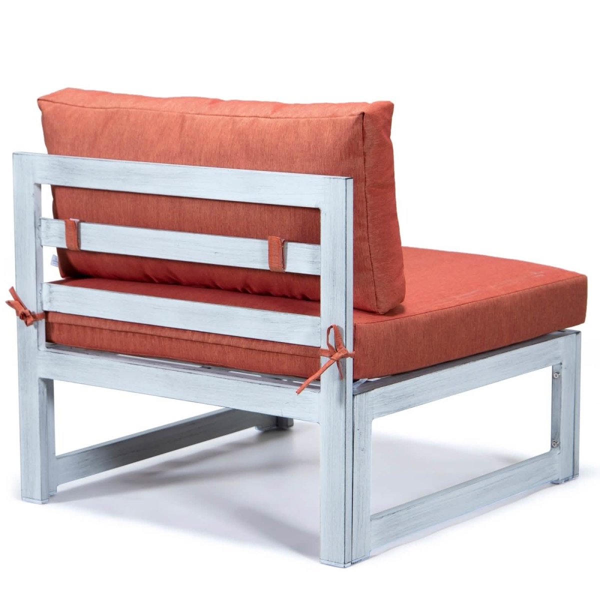 Chelsea 6 - Piece Patio Sectional In Weathered Grey Aluminum With Cushions
