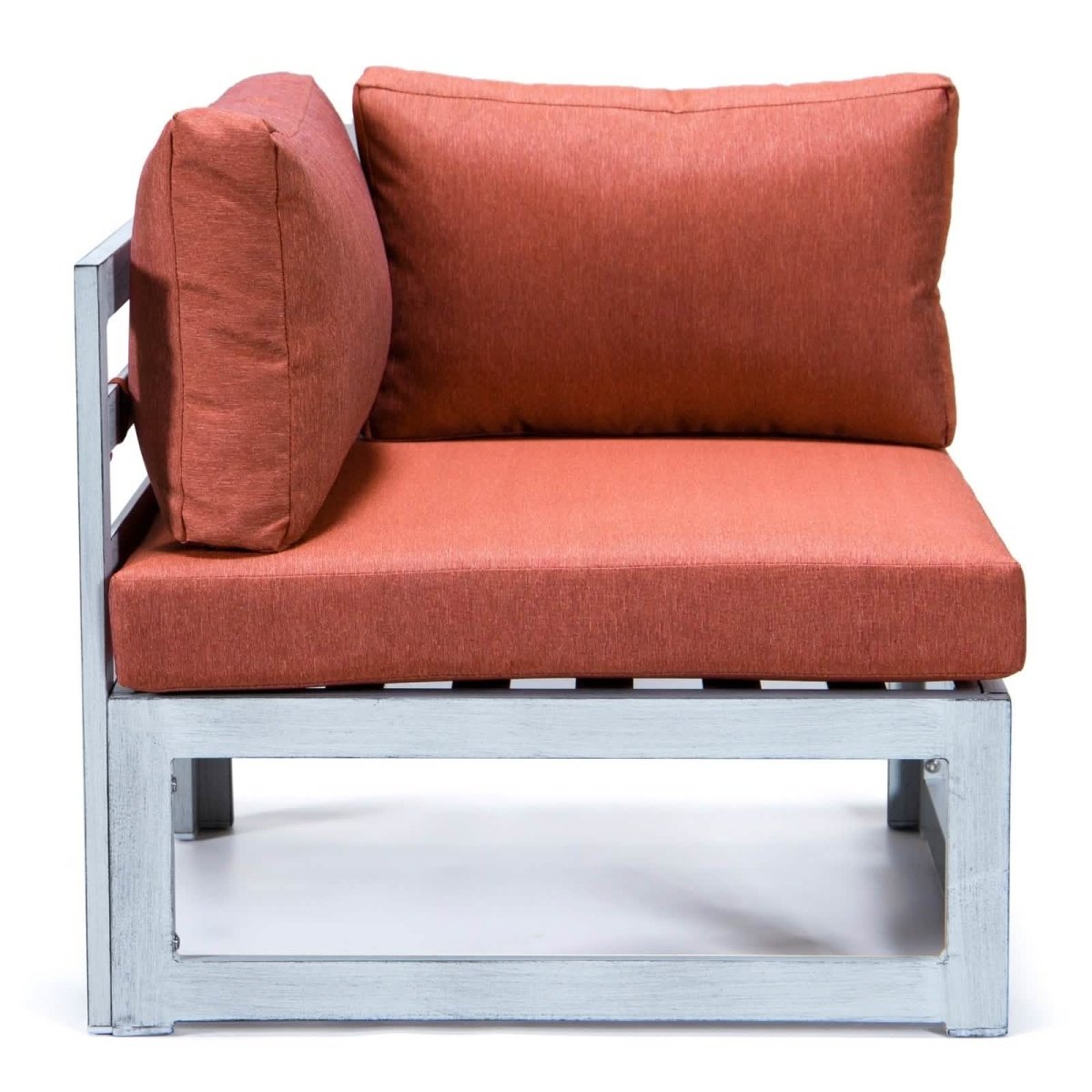 Chelsea 6 - Piece Patio Sectional In Weathered Grey Aluminum With Cushions