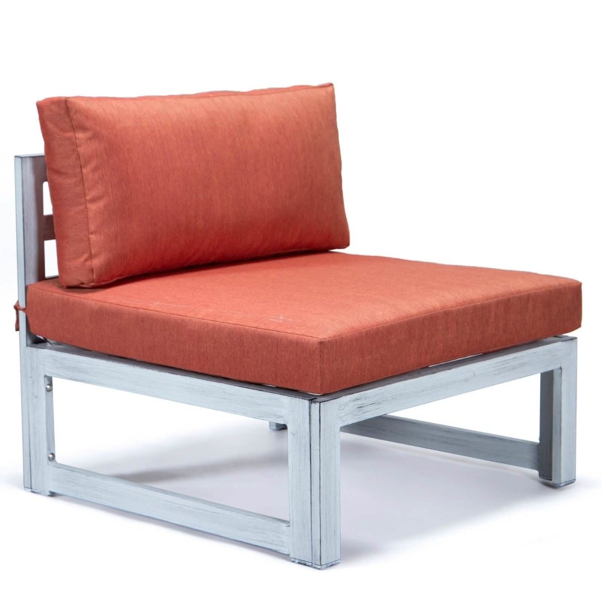 Chelsea 6 - Piece Patio Sectional In Weathered Grey Aluminum With Cushions