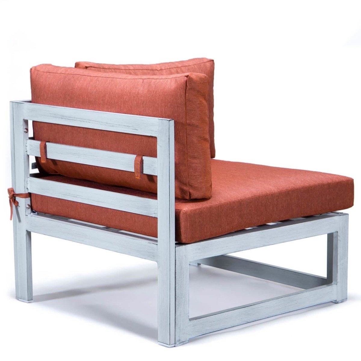 Chelsea 6 - Piece Patio Sectional In Weathered Grey Aluminum With Cushions