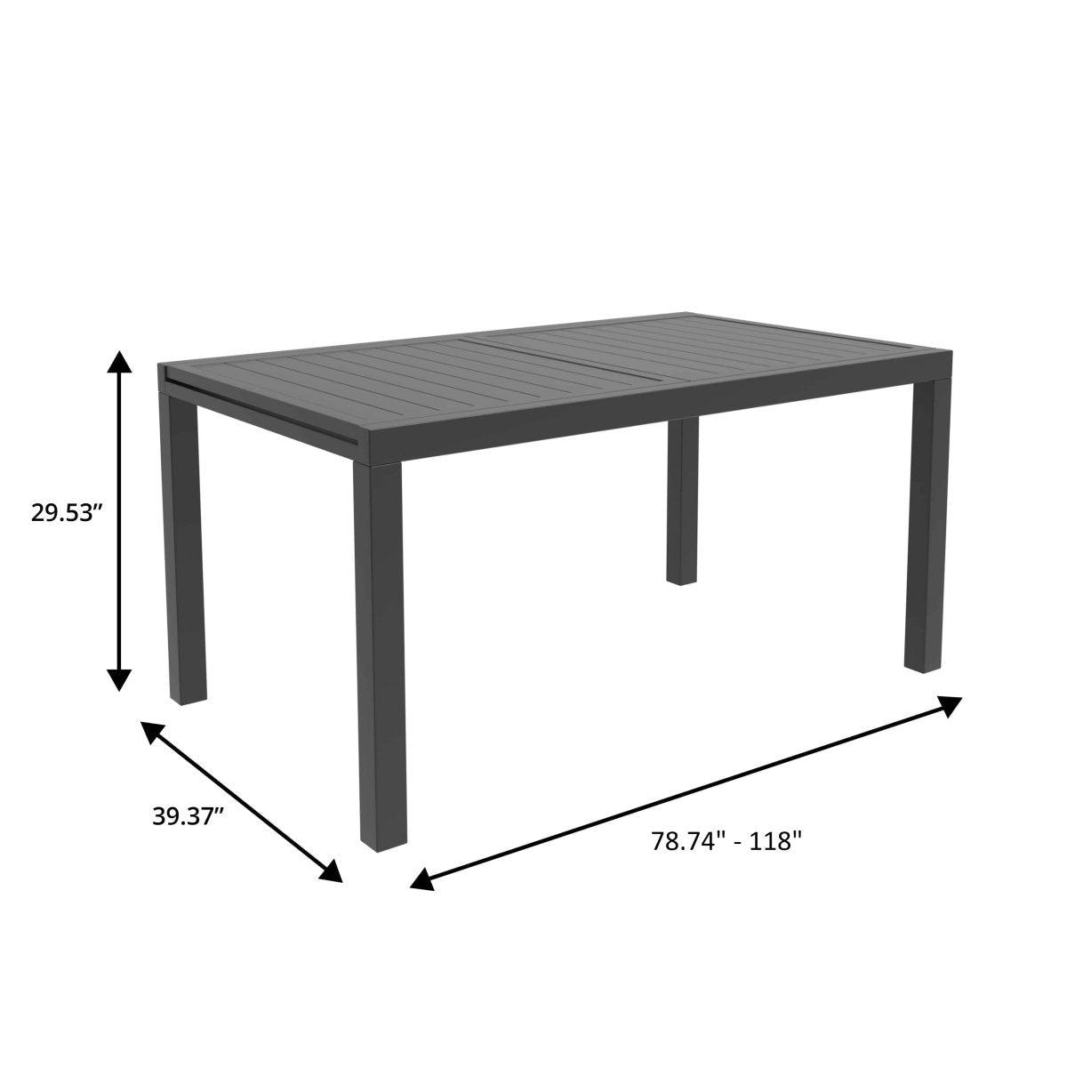 Chelsea 7 - Piece Patio Dining Set 78 - 118" Wide Rectangular Extendable Aluminum Dining Table and 6 Dining Armchair