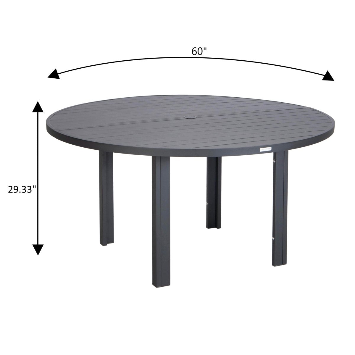 Chelsea 7 - Piece Patio Dining Set with 60" Round Aluminum Dining Table and 6 Dining Armchair