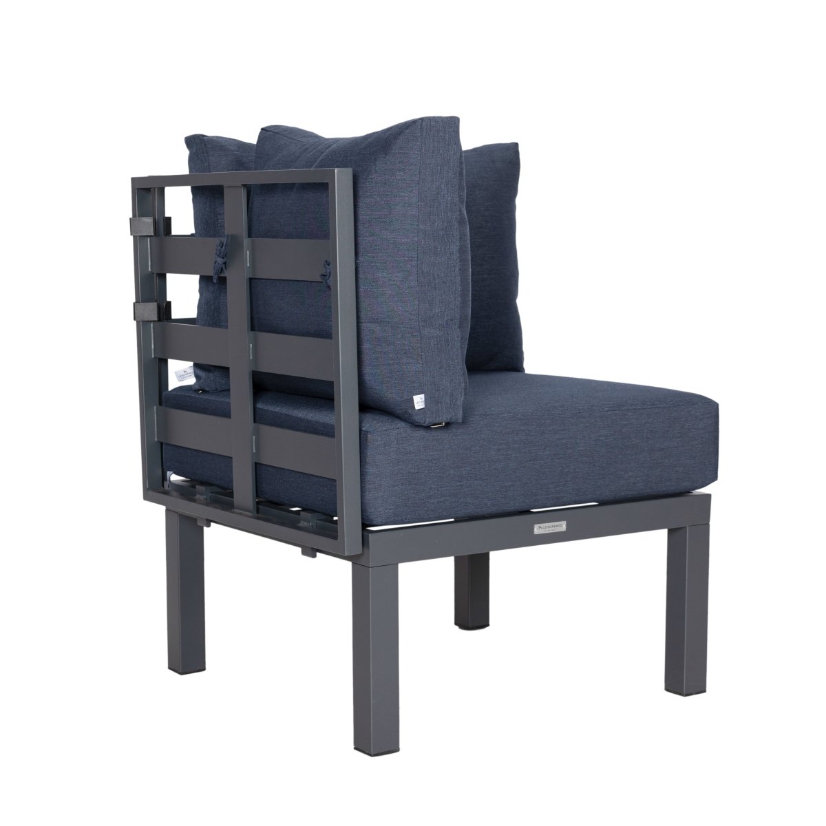 Chelsea 7 - Piece Patio Sectional And Coffee Table Set In Aluminum With Cushions