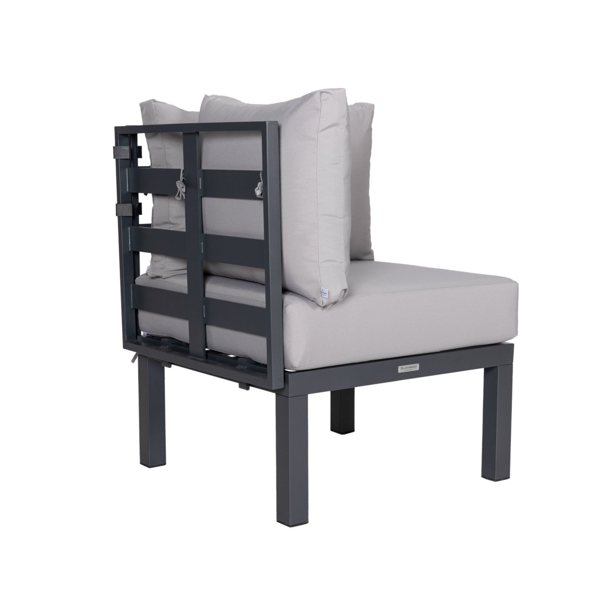 Chelsea 7 - Piece Patio Sectional And Coffee Table Set In Aluminum With Cushions