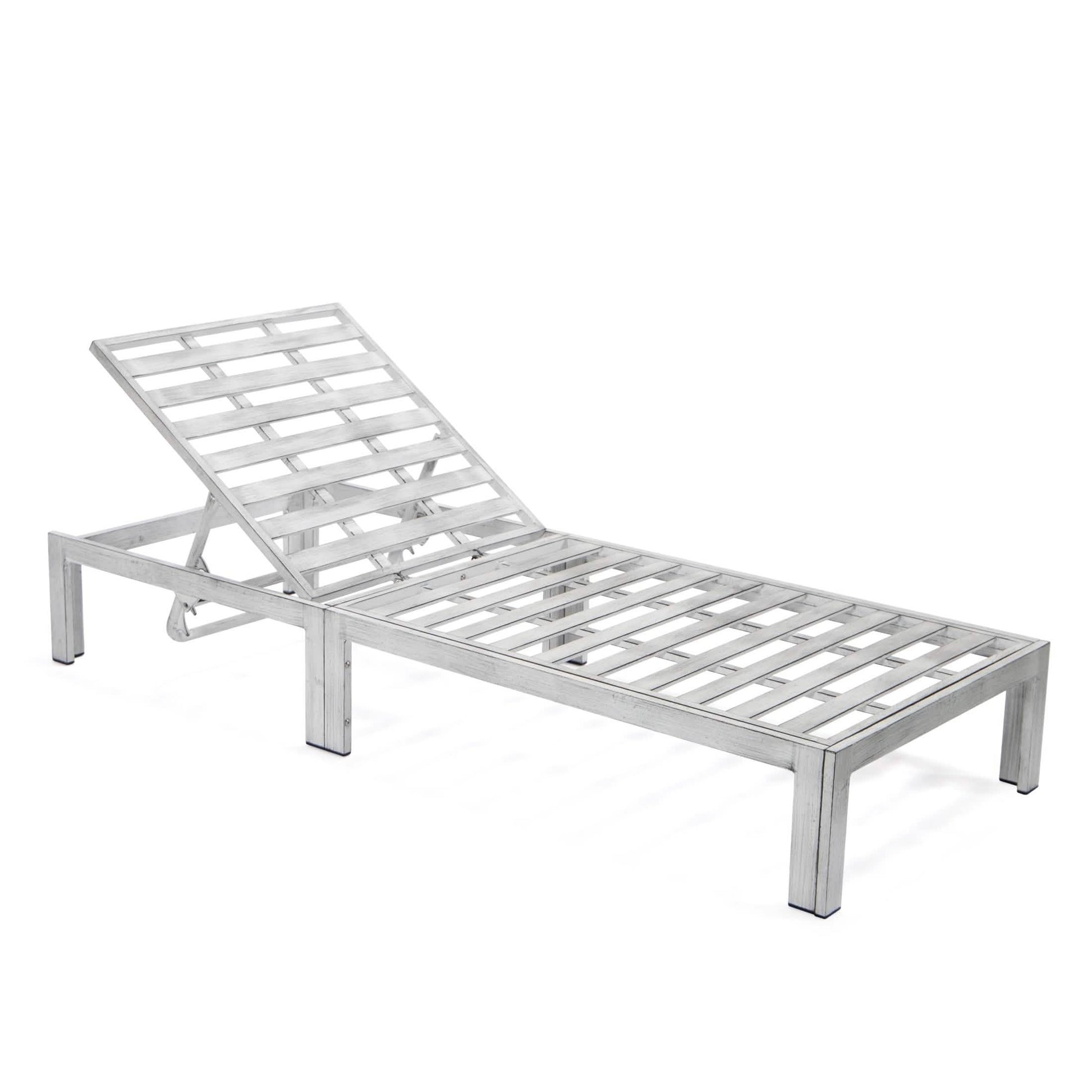 Chelsea Aluminum Outdoor Chaise Lounge Chair with Removable Cushions