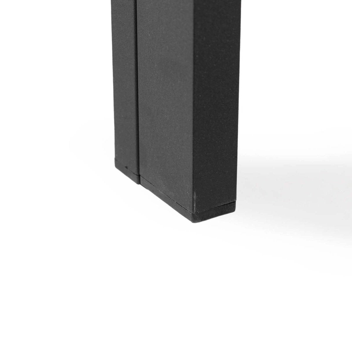 Chelsea Mid - Century Modern 63" & 87" Rectangular Outdoor Dining Table, Black Aluminum