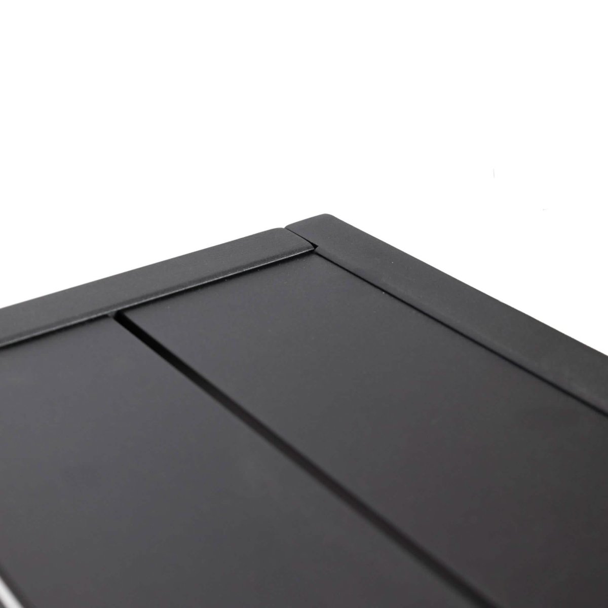 Chelsea Mid - Century Modern 63" & 87" Rectangular Outdoor Dining Table, Black Aluminum
