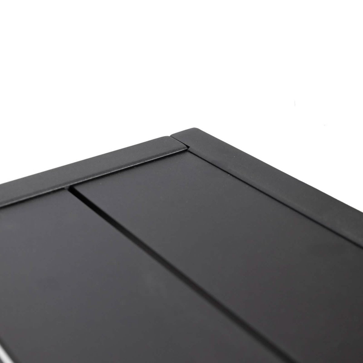 Chelsea Mid - Century Modern 63" & 87" Rectangular Outdoor Dining Table, Black Aluminum