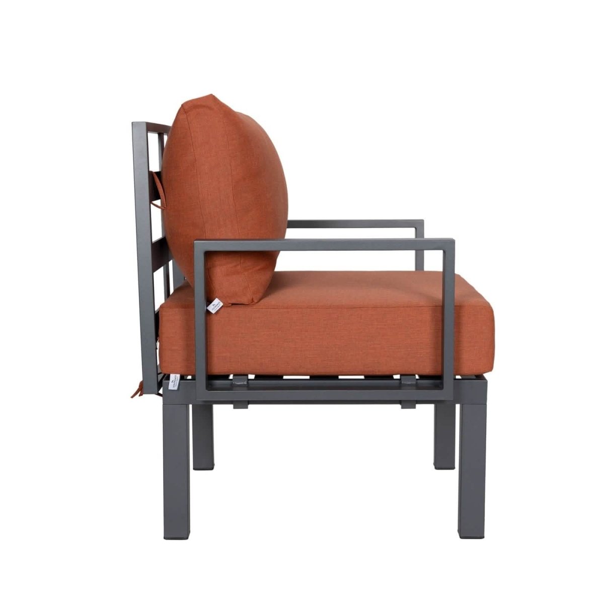 Chelsea Modern 6 - Piece Patio Sectional Set in Black Aluminum with Removable Cushions