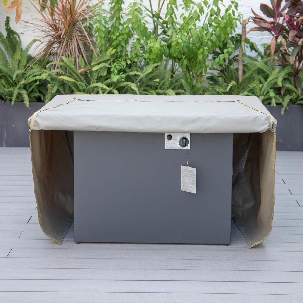 Chelsea Waterproof Fabric Rectangle Fire Pit Table Cover