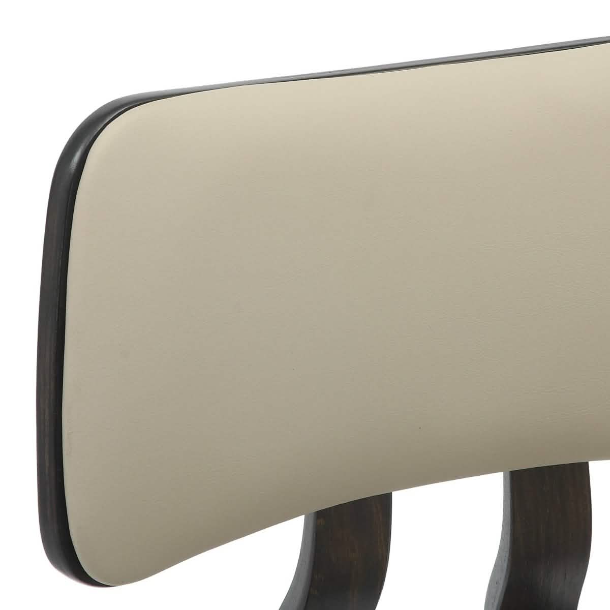 Clivo Modern Wooden Dining Chair Upholstered in Leather With Walnut Color Frame