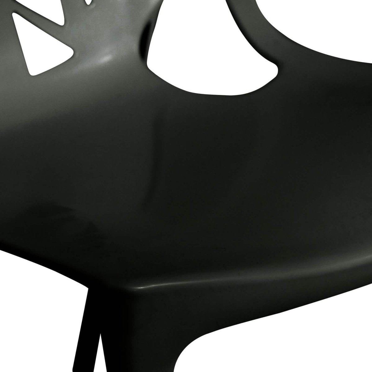 Cornelia Modern ABS Plastic Stackable Dining Chair with Cut - Out Tree Design