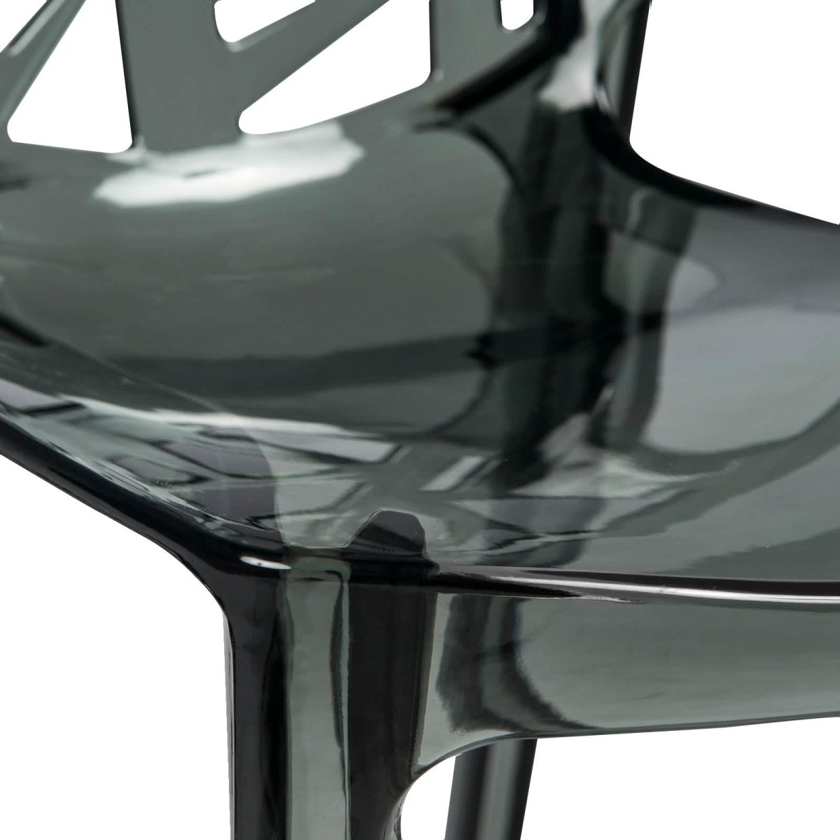 Cornelia Modern ABS Plastic Stackable Dining Chair with Cut - Out Tree Design