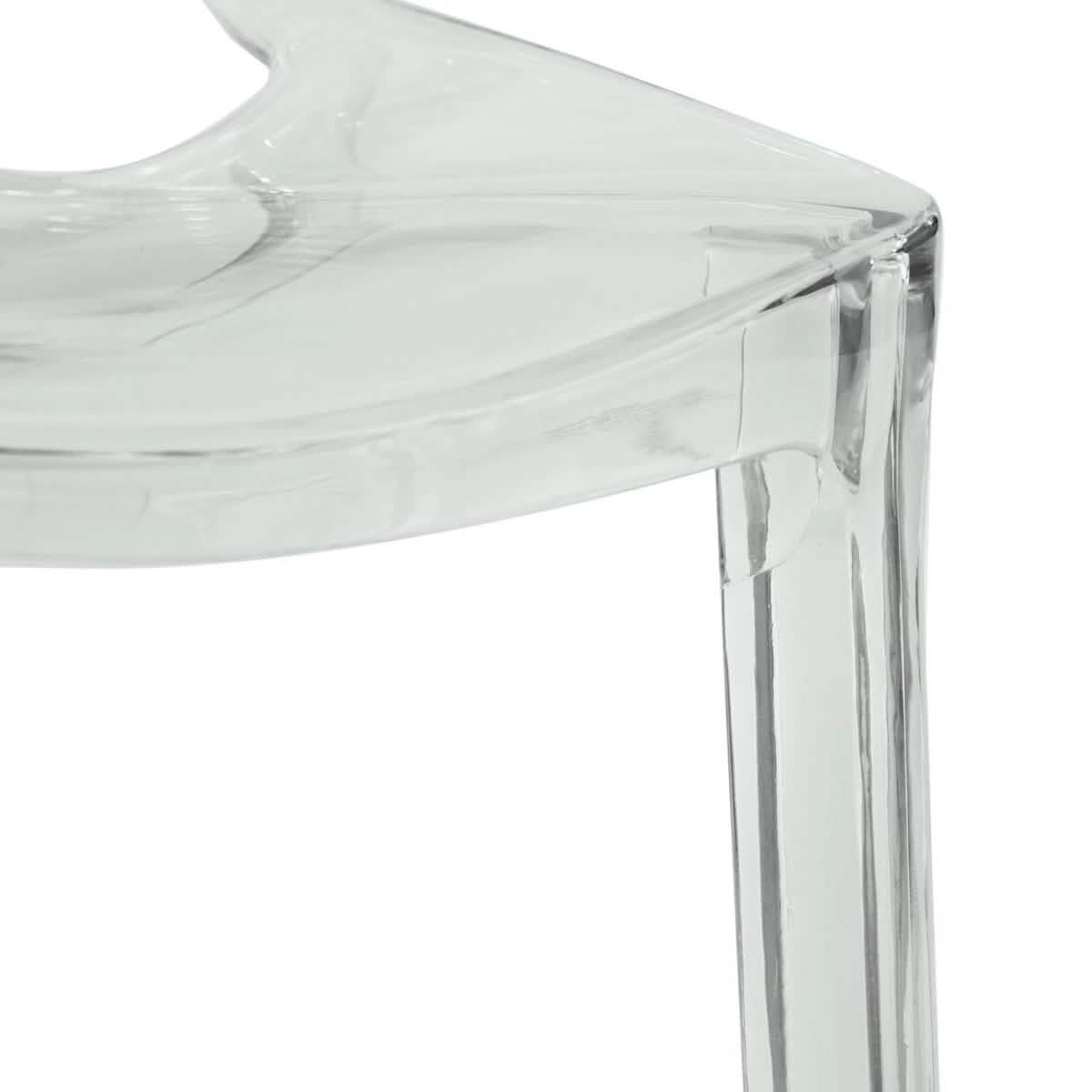 Cornelia Modern ABS Plastic Stackable Dining Chair with Cut - Out Tree Design