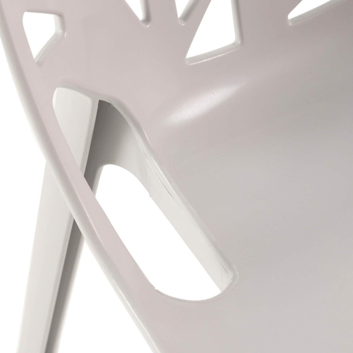 Cornelia Modern ABS Plastic Stackable Dining Chair with Cut - Out Tree Design