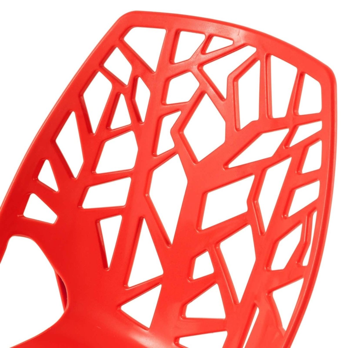 Cornelia Modern ABS Plastic Stackable Dining Chair with Cut - Out Tree Design