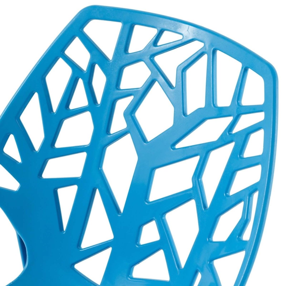 Cornelia Modern ABS Plastic Stackable Dining Chair with Cut - Out Tree Design