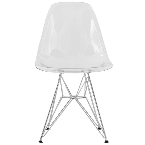 Dover and Cresco Modern Dining Chair Molded Side Chair with Base