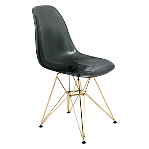 Dover and Cresco Modern Dining Chair Molded Side Chair with Base