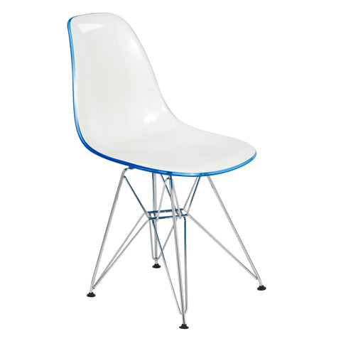 Dover and Cresco Modern Dining Chair Molded Side Chair with Base