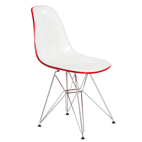 Dover and Cresco Modern Dining Chair Molded Side Chair with Base