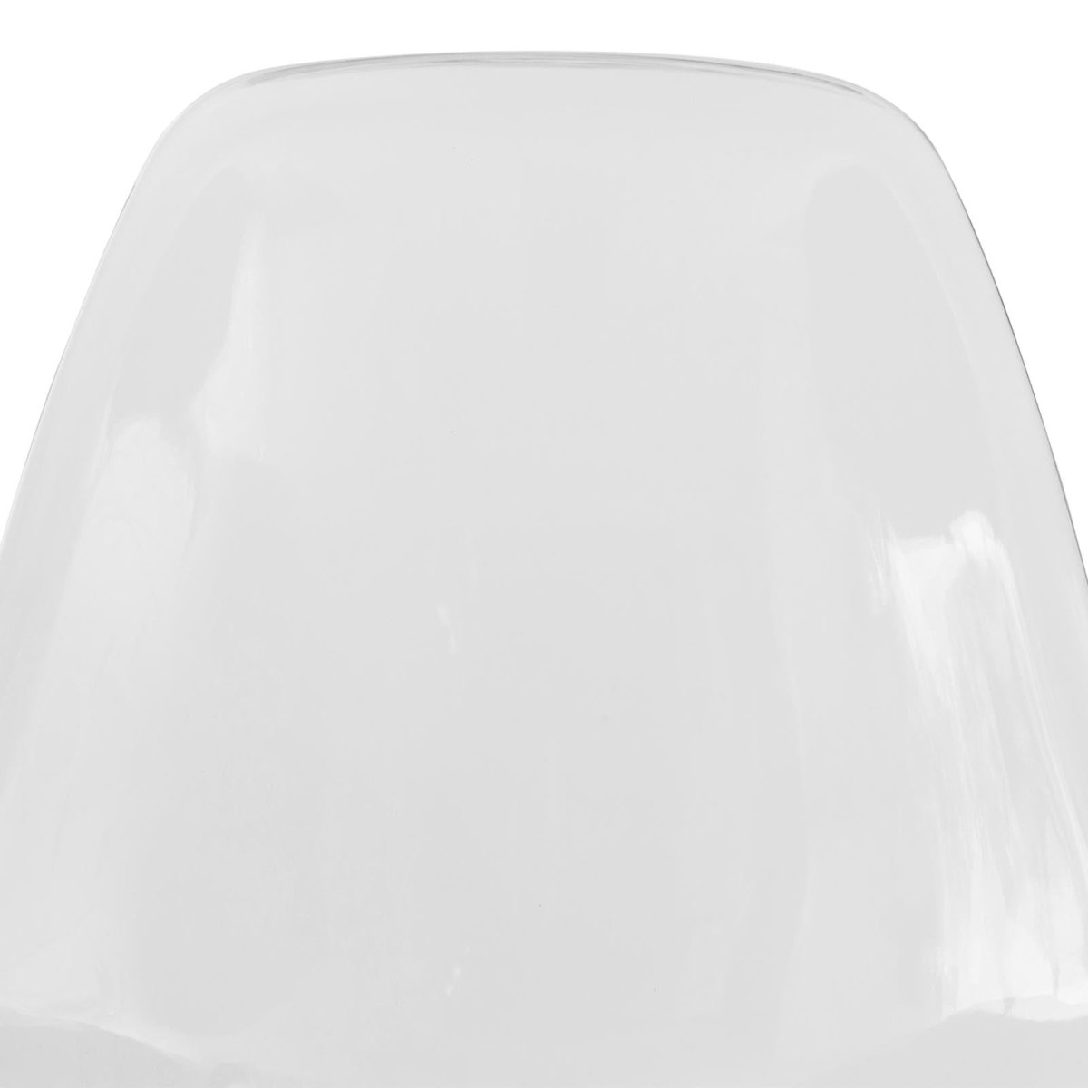 Cresco Modern Dining Side Chair in Curved Back Design with Multiple Base Options: Wood, Acrylic, Chrome & Gold Eiffel Design