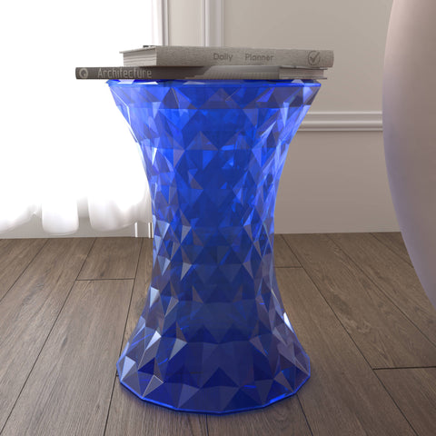 Clio Plastic Side Table with a Diamond Shape Design