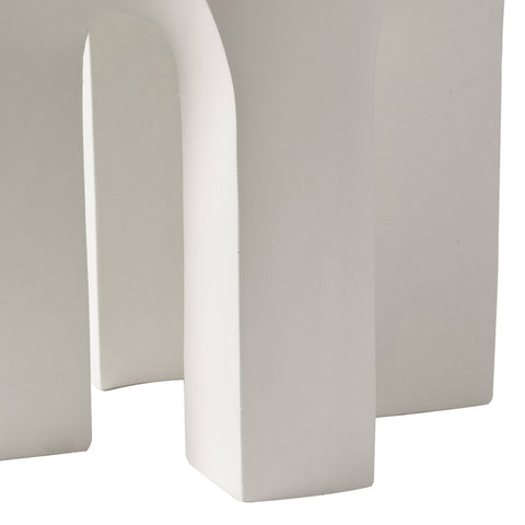 Crus Fiberstone Outdoor Side Table With Arched Base Design