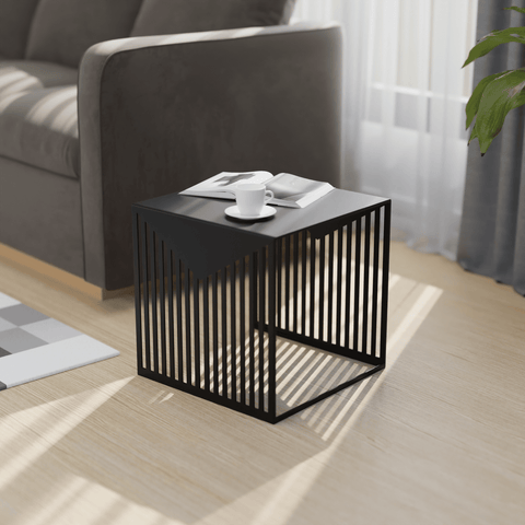 Cisco Modern Square Steel Side Table with Powder Coated Finish