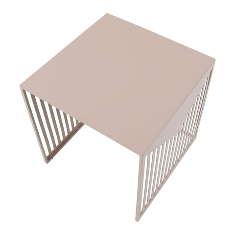 Cisco Modern Square Steel Side Table with Powder Coated Finish