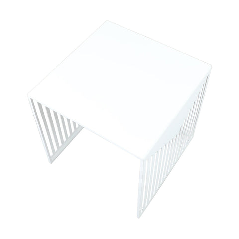 Cisco Modern Square Steel Side Table with Powder Coated Finish