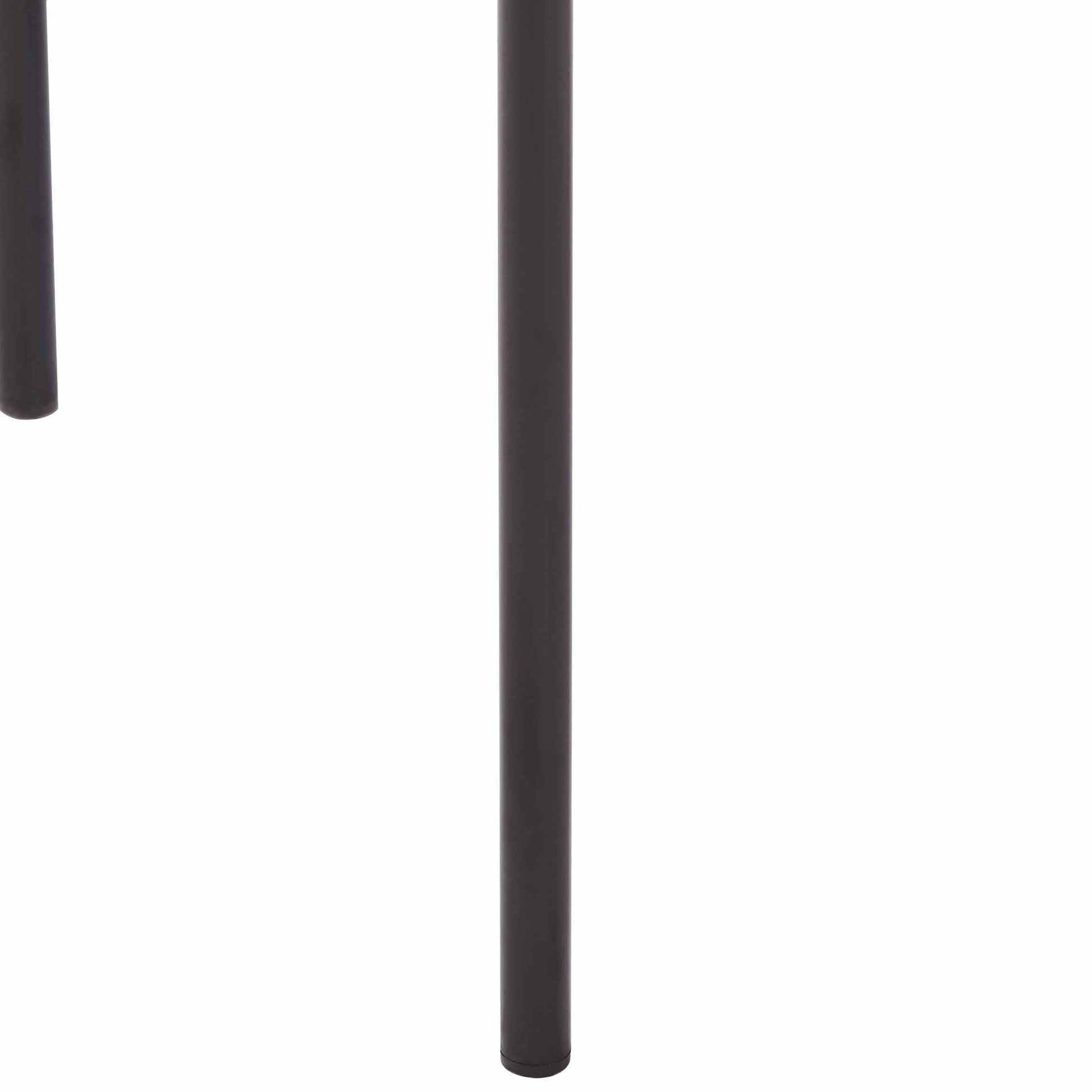 Cyril Dining Chair in Leather or Velvet with Open Back Design and Powder - Coated Iron Frame