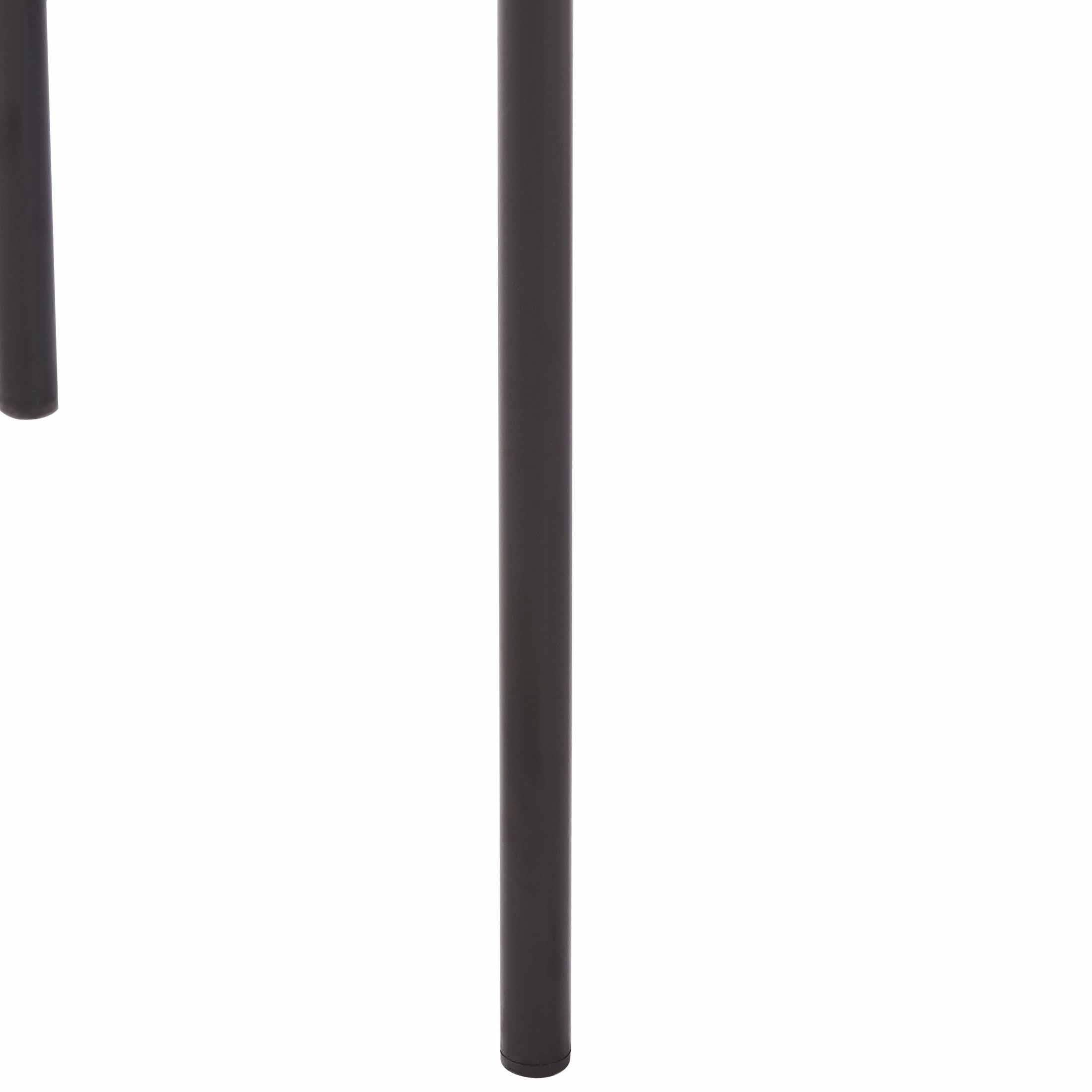 Cyril Dining Chair in Leather or Velvet with Open Back Design and Powder - Coated Iron Frame