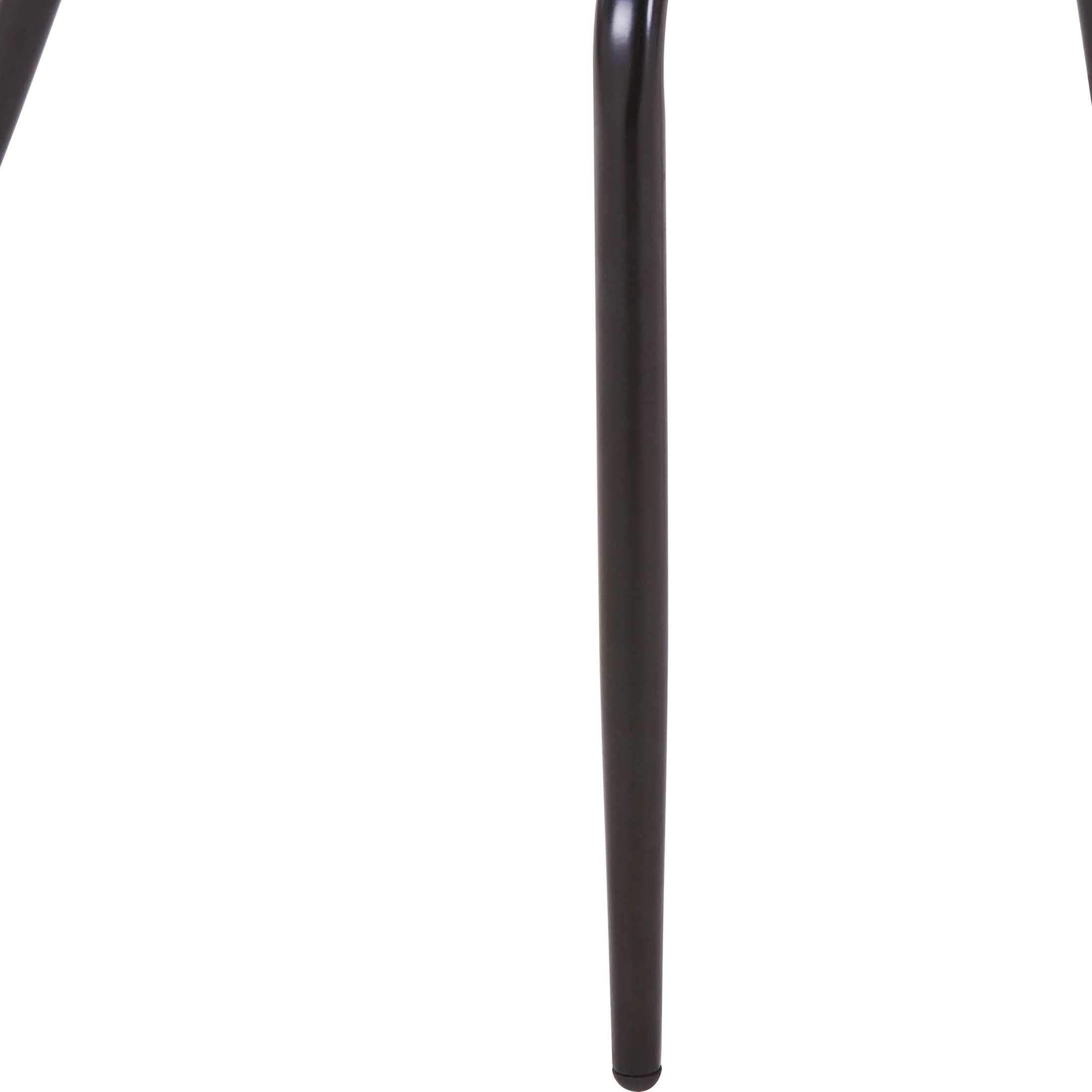 Cyril Dining Chair in Leather or Velvet with Open Back Design and Powder - Coated Iron Frame