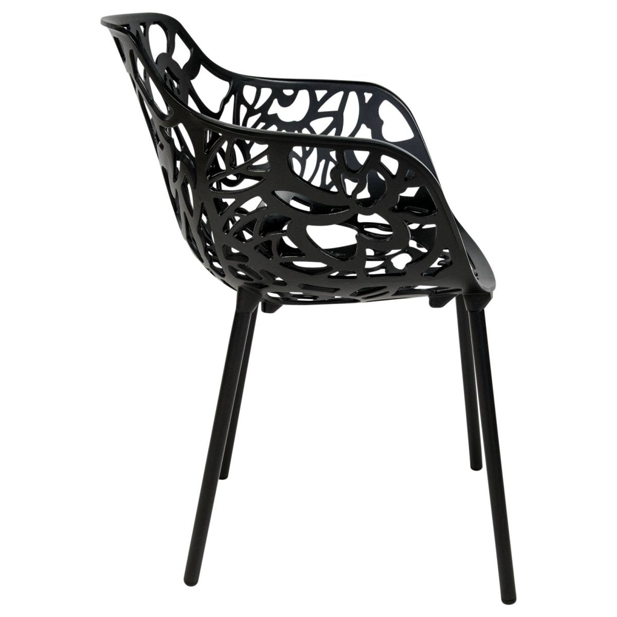 Devon 3 - Piece Patio Dining Set: Aluminum Table with Glass Top & 2 Flower Arm Chairs